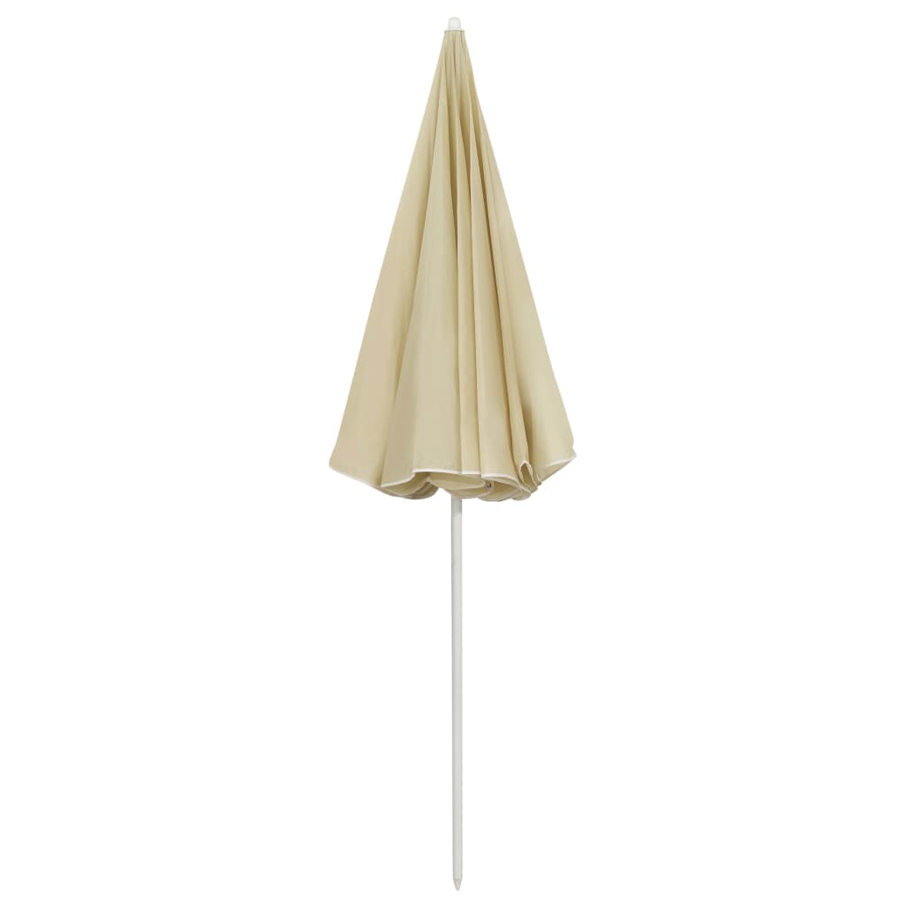 Strandparasol 240 cm zandgeel is nu te koop bij PeponiXL, paradijselijk wonen!