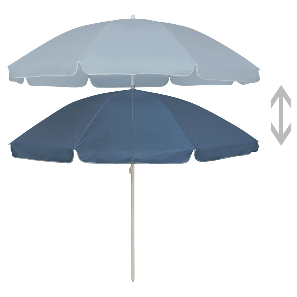 Strandparasol 240 cm blauw is nu te koop bij PeponiXL, paradijselijk wonen!