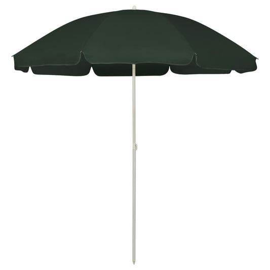 Strandparasol 240 cm groen is nu te koop bij PeponiXL, paradijselijk wonen!