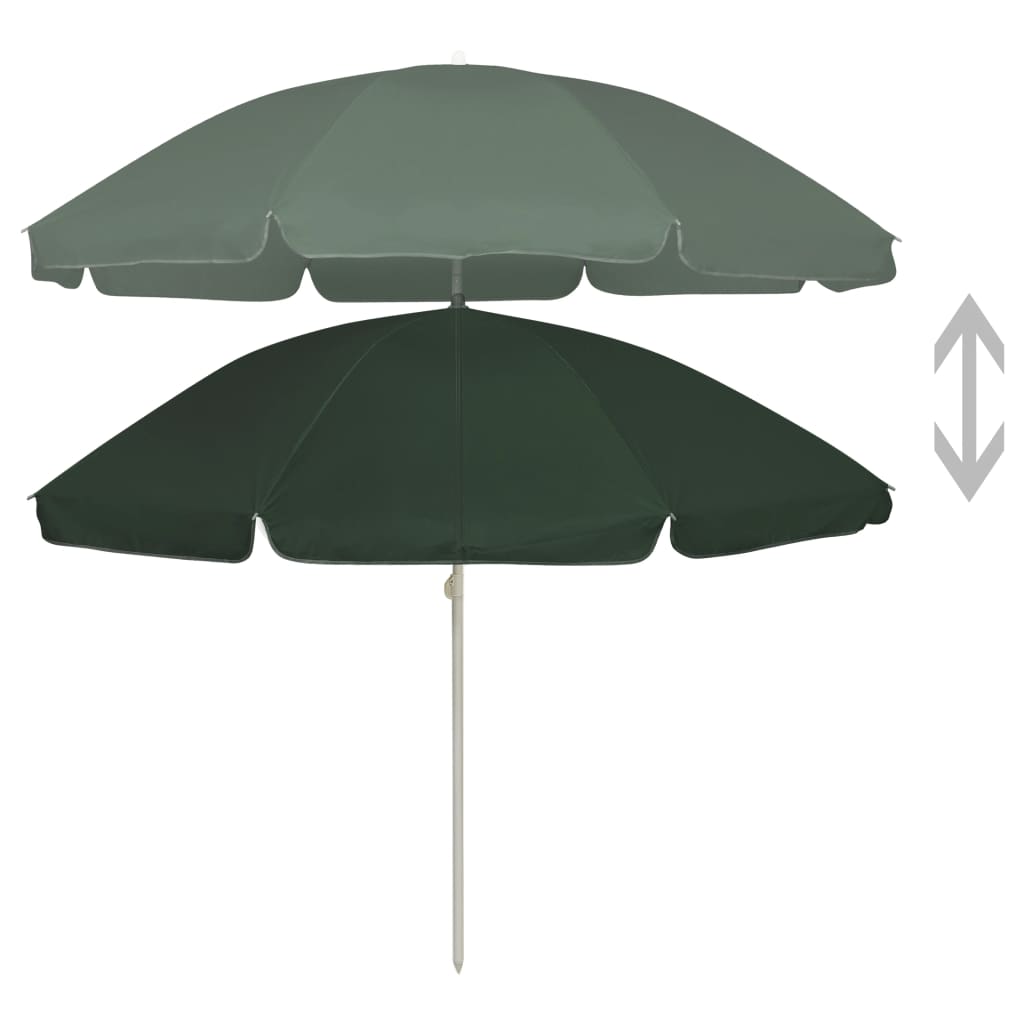 Strandparasol 240 cm groen is nu te koop bij PeponiXL, paradijselijk wonen!