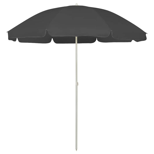 Strandparasol 240 cm antracietkleurig is nu te koop bij PeponiXL, paradijselijk wonen!
