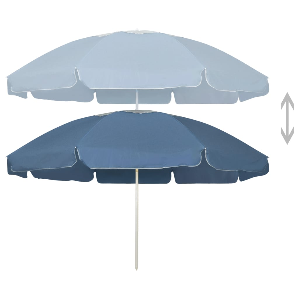Strandparasol 240 cm blauw is nu te koop bij PeponiXL, paradijselijk wonen!