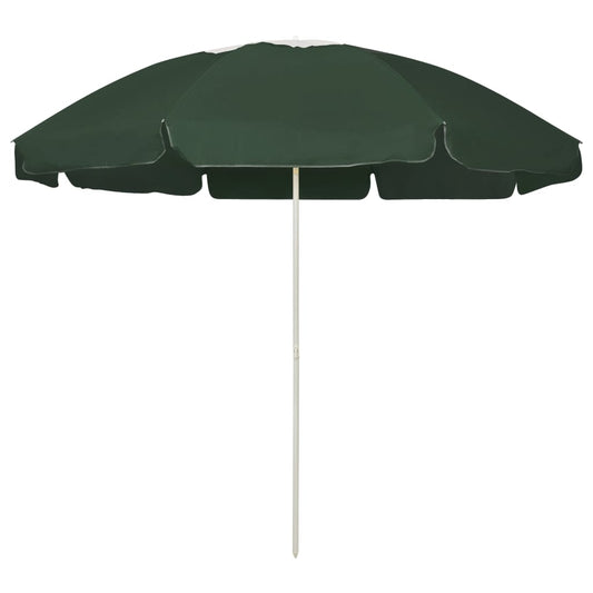 Strandparasol 240 cm groen is nu te koop bij PeponiXL, paradijselijk wonen!