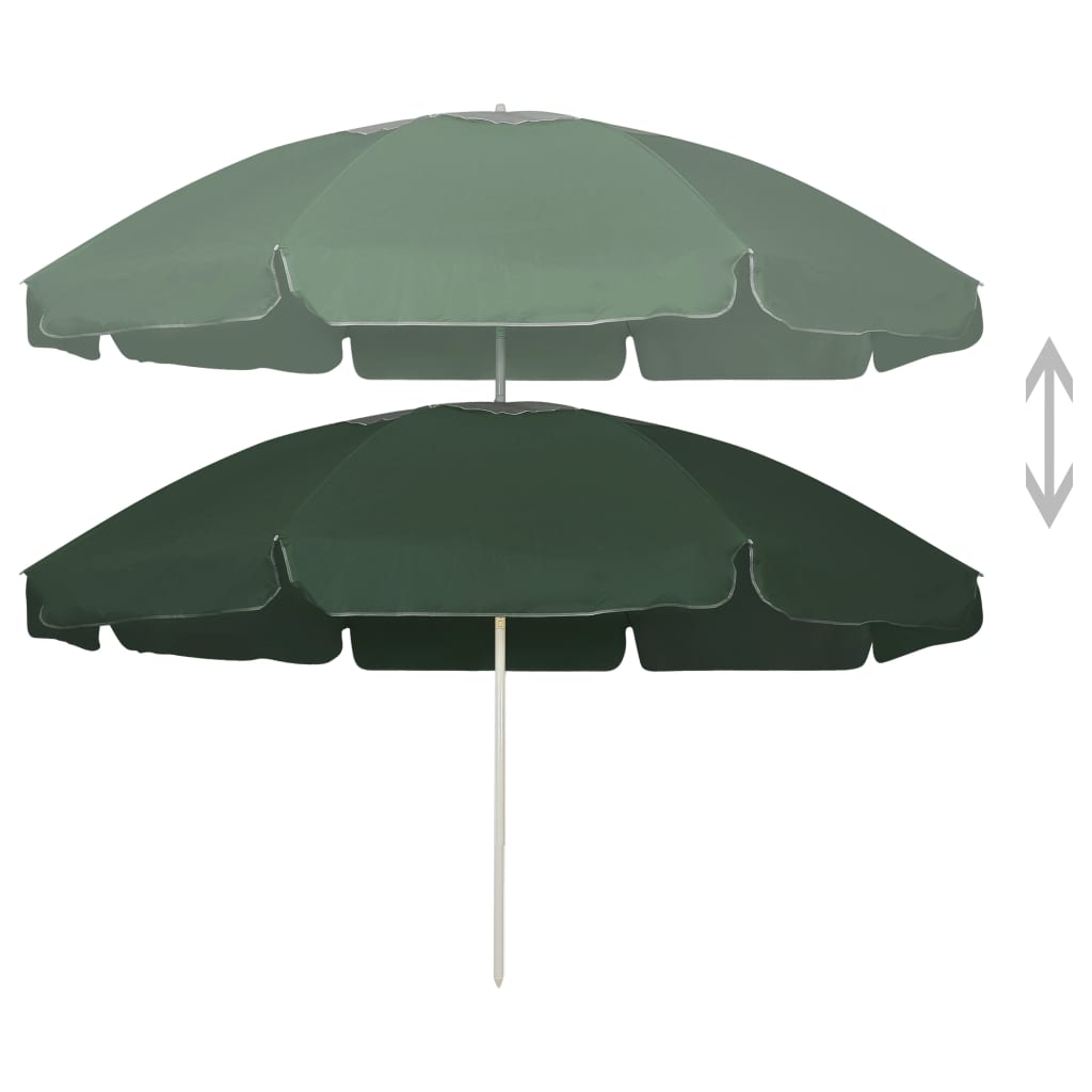 Strandparasol 240 cm groen is nu te koop bij PeponiXL, paradijselijk wonen!