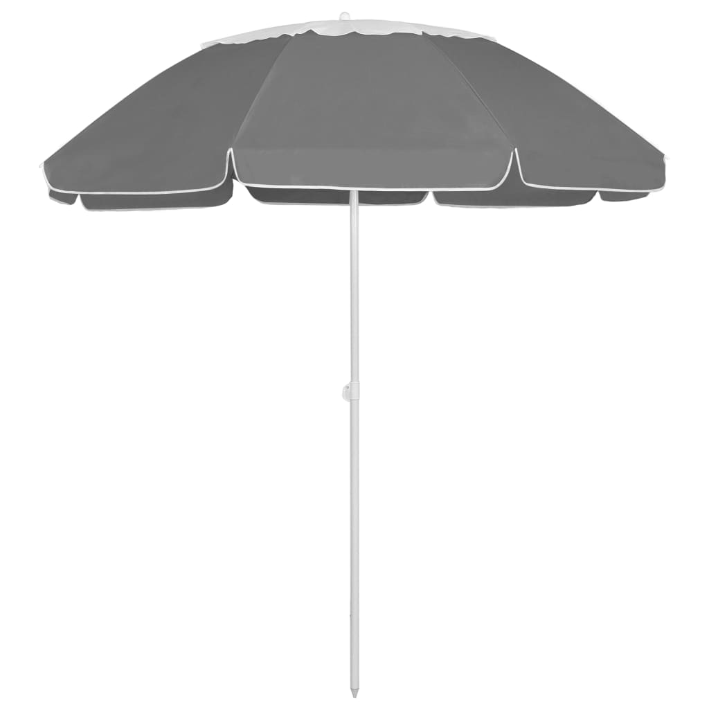 Strandparasol 300 cm antracietkleurig is nu te koop bij PeponiXL, paradijselijk wonen!