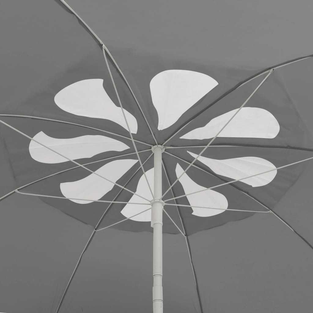 Strandparasol 300 cm antracietkleurig is nu te koop bij PeponiXL, paradijselijk wonen!