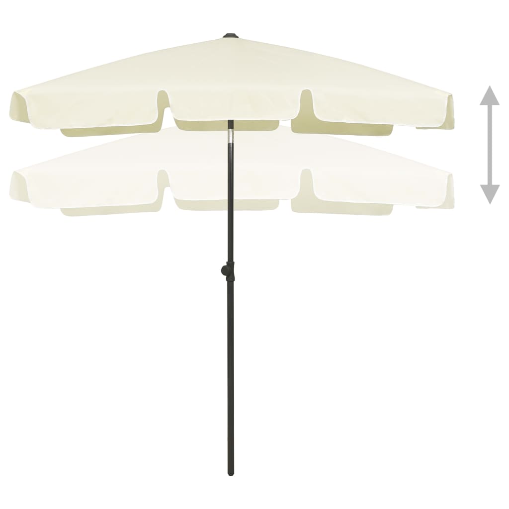 Strandparasol 180x120 cm zandgeel is nu te koop bij PeponiXL, paradijselijk wonen!