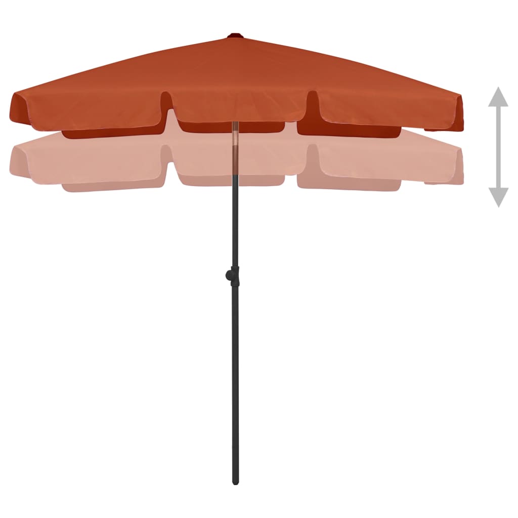 Strandparasol 180x120 cm terracottakleurig is nu te koop bij PeponiXL, paradijselijk wonen!