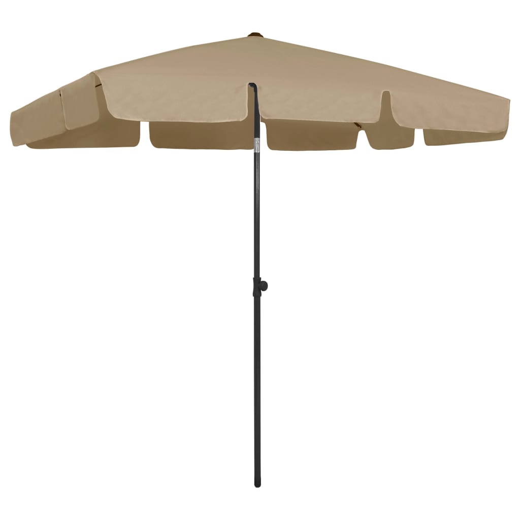 Strandparasol 200x125 cm taupe is nu te koop bij PeponiXL, paradijselijk wonen!
