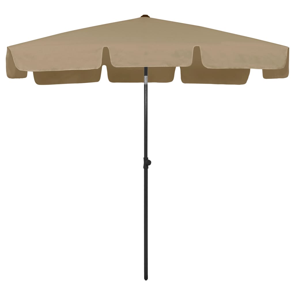 Strandparasol 200x125 cm taupe is nu te koop bij PeponiXL, paradijselijk wonen!