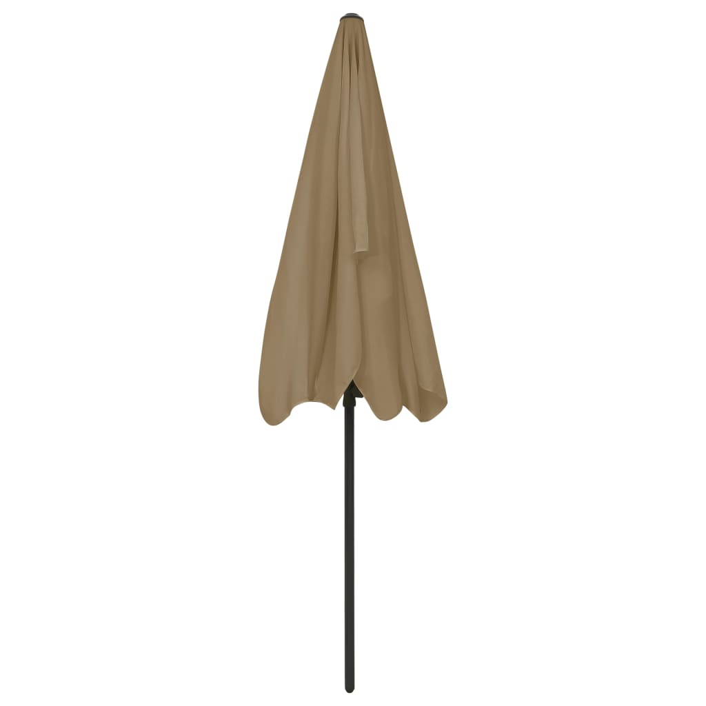 Strandparasol 200x125 cm taupe is nu te koop bij PeponiXL, paradijselijk wonen!