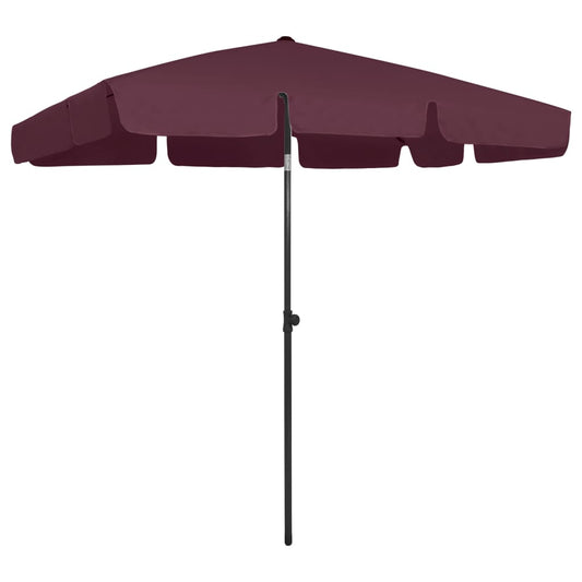 Strandparasol 200x125 cm bordeauxrood is nu te koop bij PeponiXL, paradijselijk wonen!