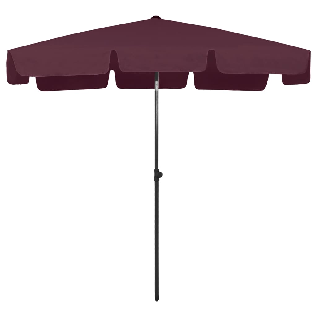 Strandparasol 200x125 cm bordeauxrood is nu te koop bij PeponiXL, paradijselijk wonen!
