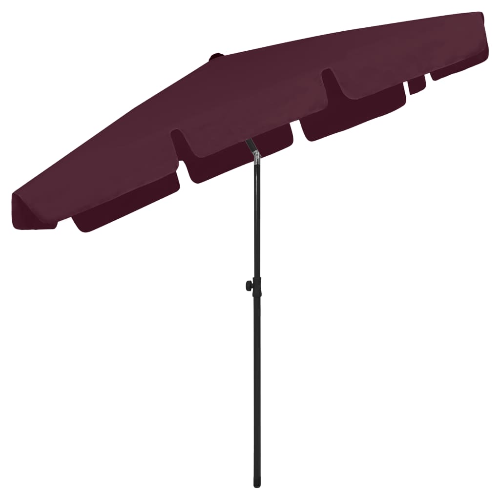 Strandparasol 200x125 cm bordeauxrood is nu te koop bij PeponiXL, paradijselijk wonen!