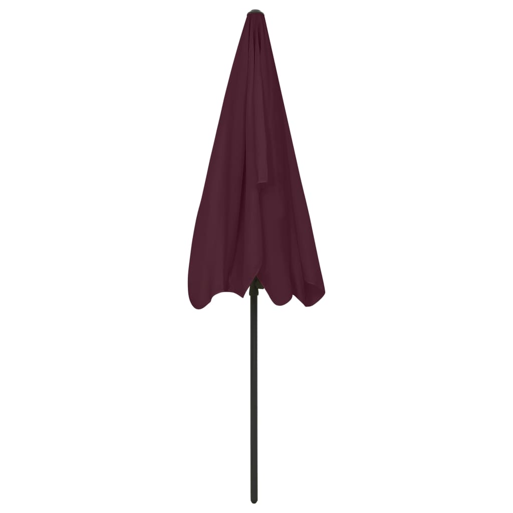 Strandparasol 200x125 cm bordeauxrood is nu te koop bij PeponiXL, paradijselijk wonen!