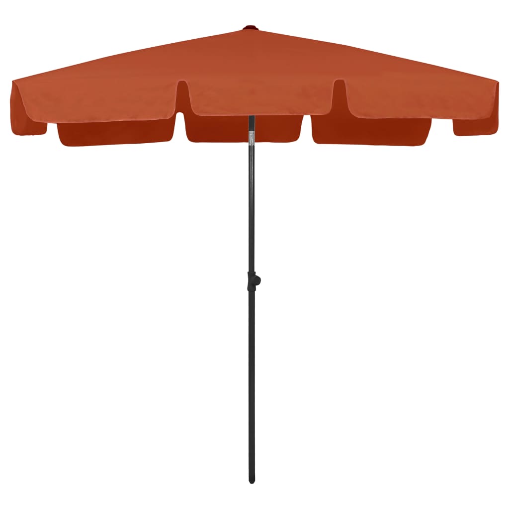Strandparasol 200x125 cm terracottakleurig is nu te koop bij PeponiXL, paradijselijk wonen!
