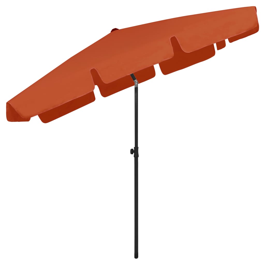 Strandparasol 200x125 cm terracottakleurig is nu te koop bij PeponiXL, paradijselijk wonen!