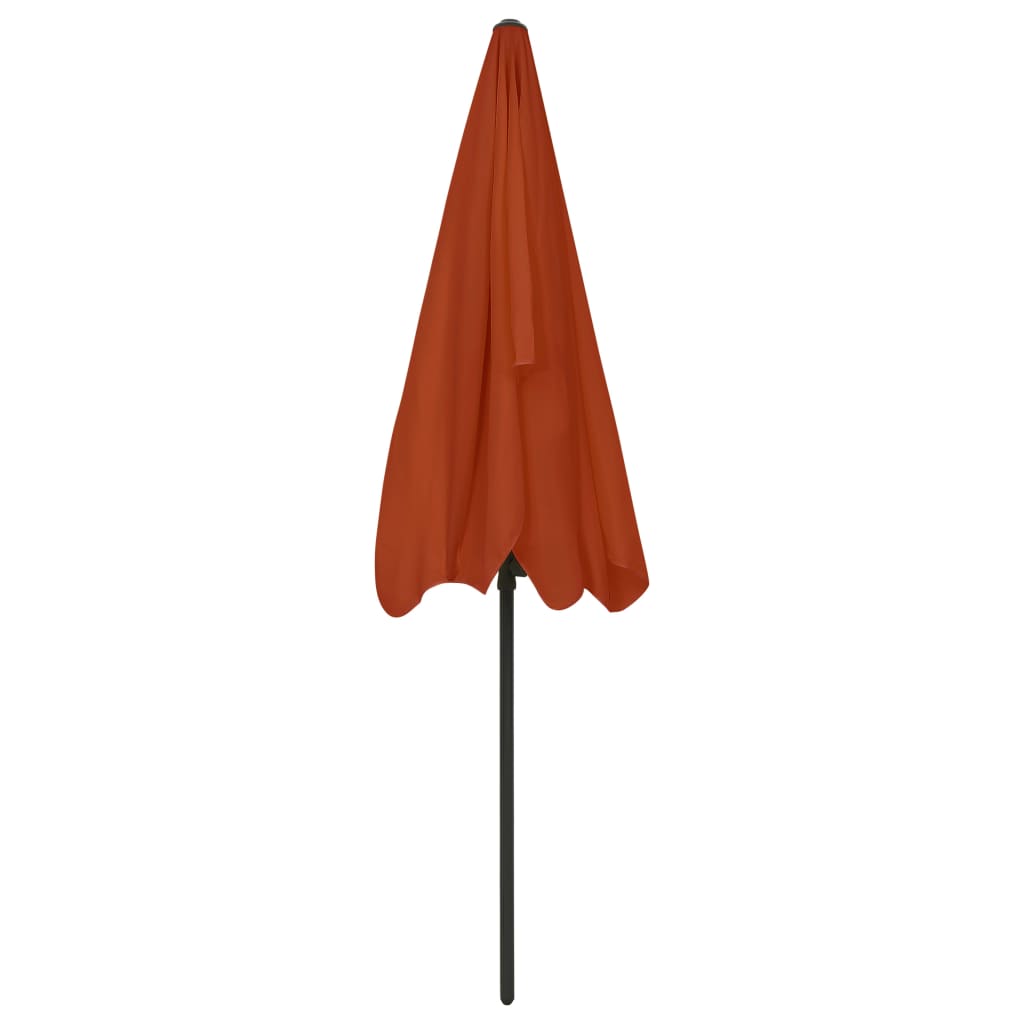 Strandparasol 200x125 cm terracottakleurig is nu te koop bij PeponiXL, paradijselijk wonen!