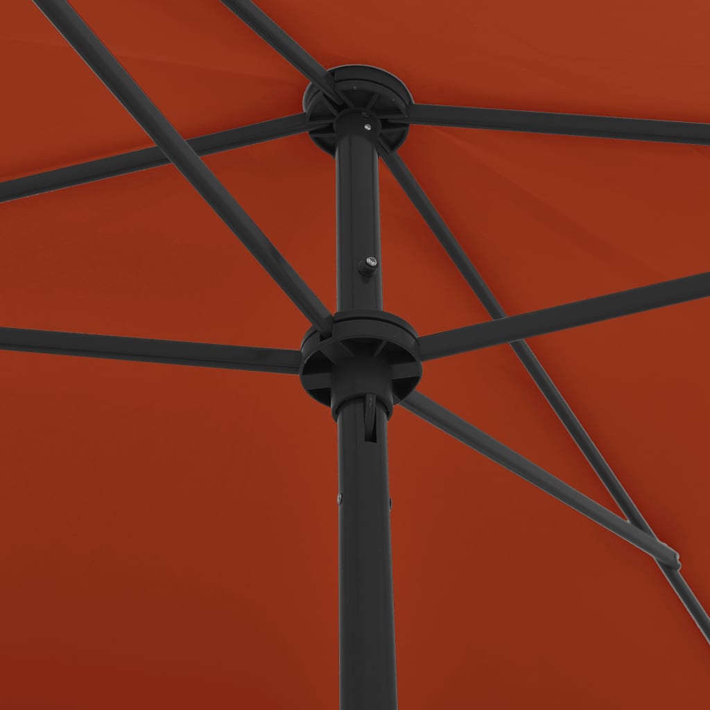 Strandparasol 200x125 cm terracottakleurig is nu te koop bij PeponiXL, paradijselijk wonen!