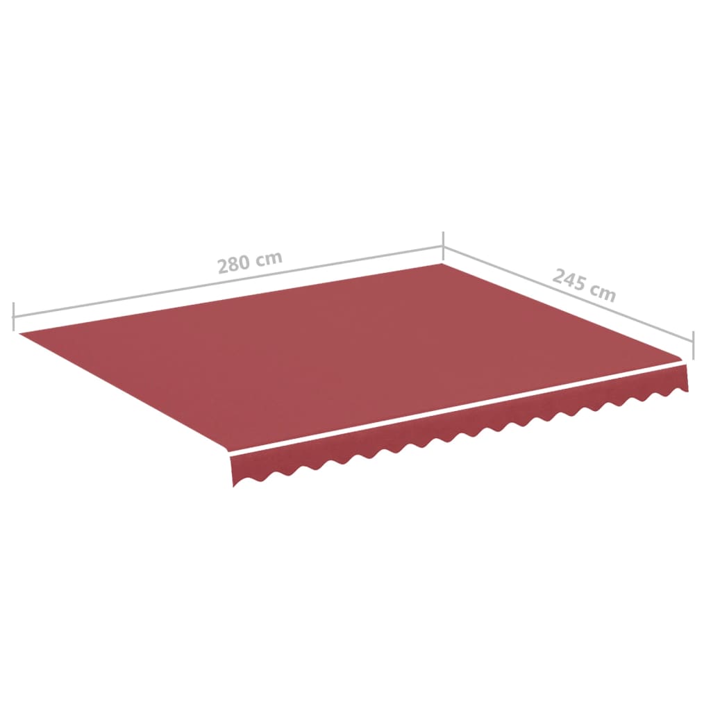 Vervangingsdoek voor luifel 3x2,5 m bordeauxrood is nu te koop bij PeponiXL, paradijselijk wonen!