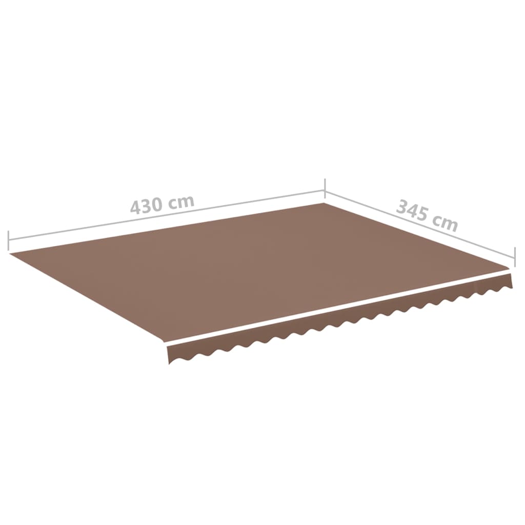 Vervangingsdoek voor luifel 4,5x3,5 m bruin is nu te koop bij PeponiXL, paradijselijk wonen!