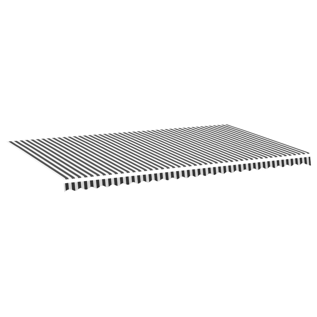 Vervangingsdoek voor luifel 6x3,5 m antracietkleurig en wit is nu te koop bij PeponiXL, paradijselijk wonen!