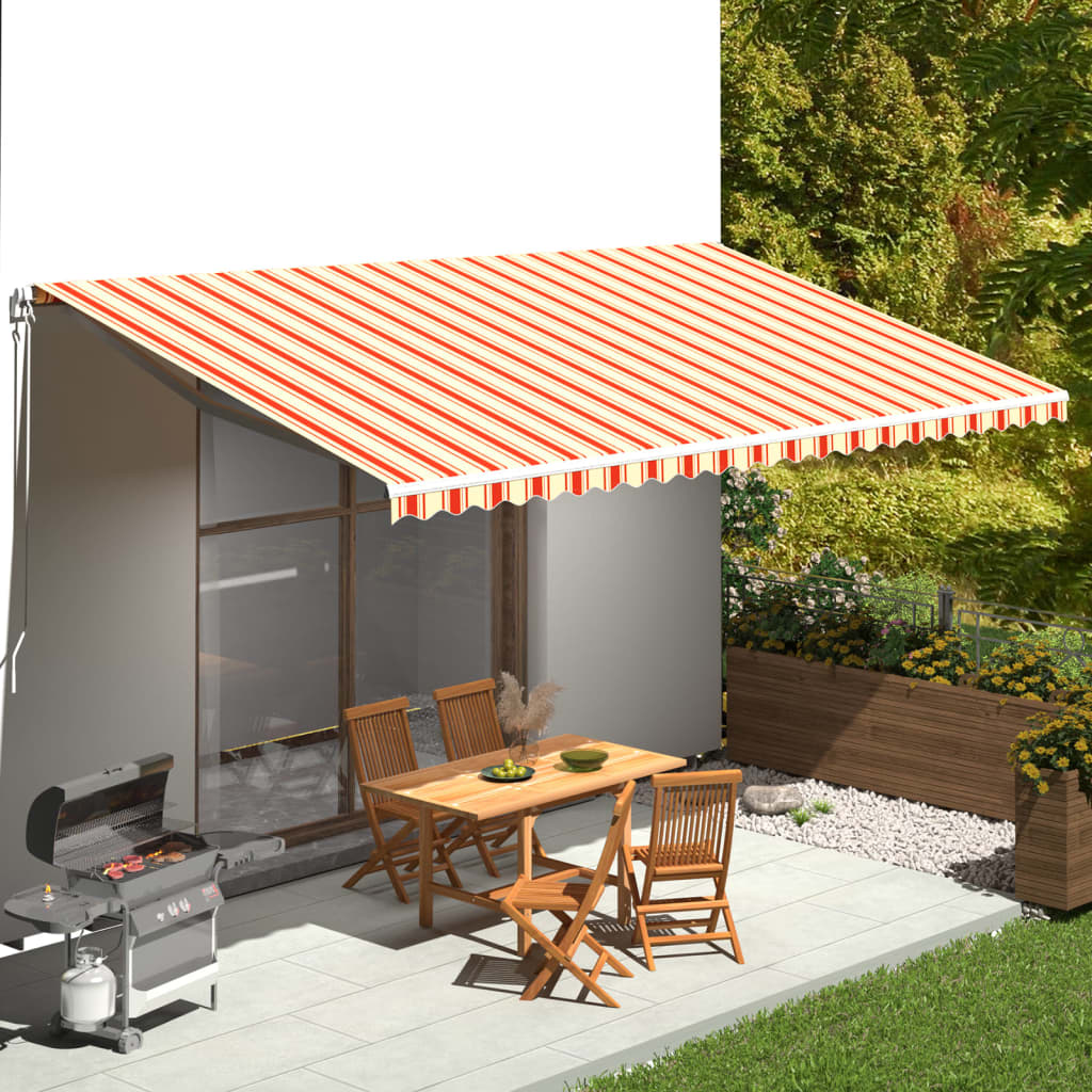 Vervangingsdoek voor luifel 6x3,5 m polyester geel en oranje