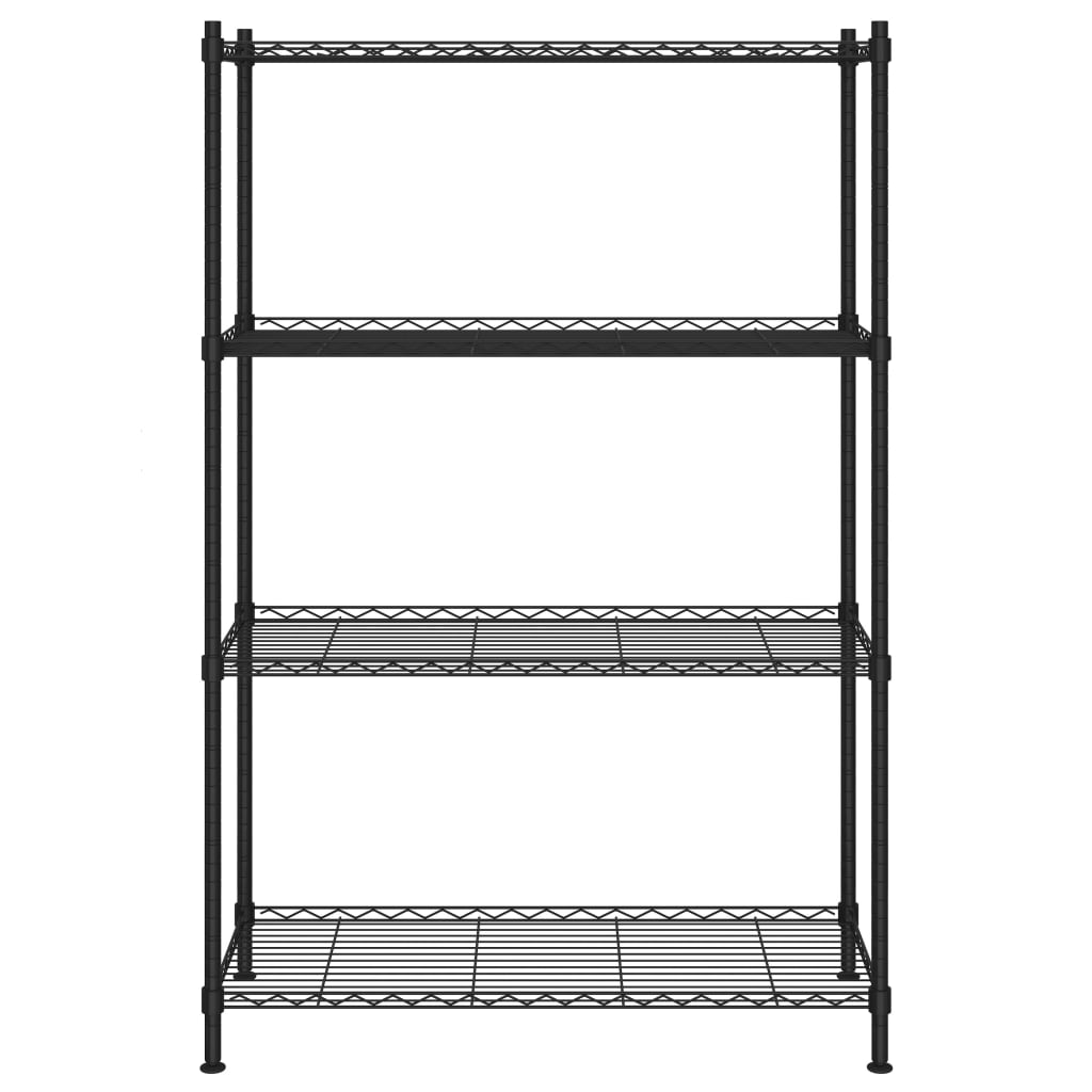 Opbergrek 4-laags 200 kg 90x35x137 cm zwart is nu te koop bij PeponiXL, paradijselijk wonen!