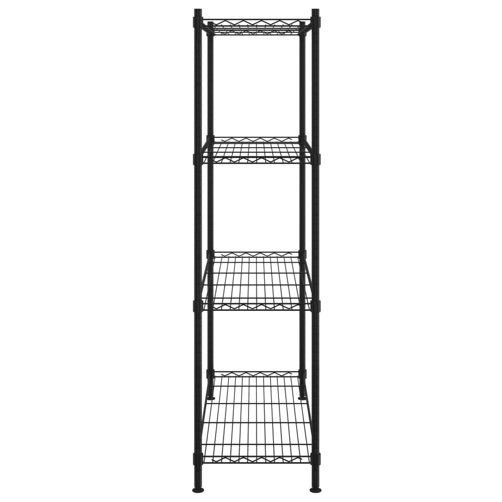 Opbergrek 4-laags 200 kg 90x35x137 cm zwart is nu te koop bij PeponiXL, paradijselijk wonen!