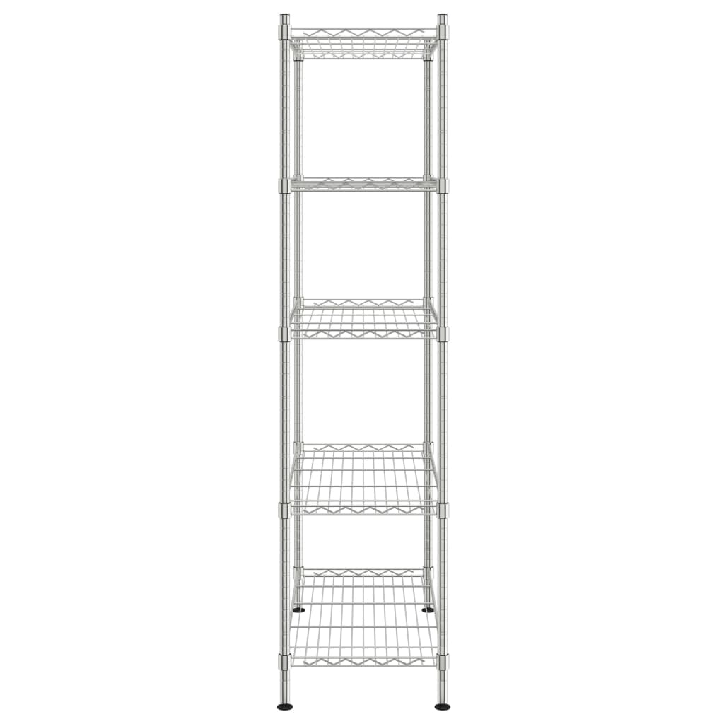 Opbergrek 5-laags 250 kg 90x35x180 cm chroomkleurig is nu te koop bij PeponiXL, paradijselijk wonen!