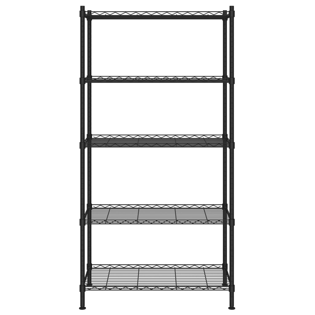 Opbergrek 5-laags 250 kg 90x35x180 cm zwart is nu te koop bij PeponiXL, paradijselijk wonen!