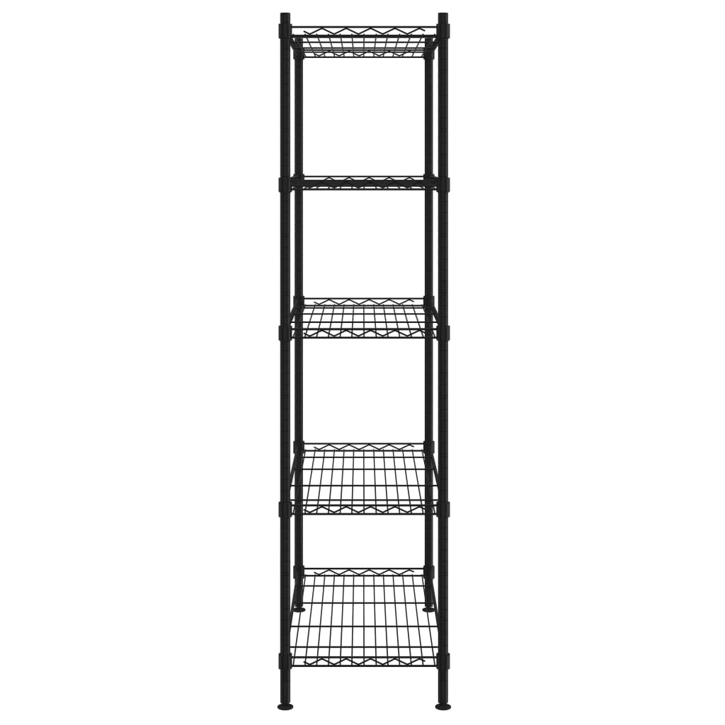 Opbergrek 5-laags 250 kg 90x35x180 cm zwart is nu te koop bij PeponiXL, paradijselijk wonen!