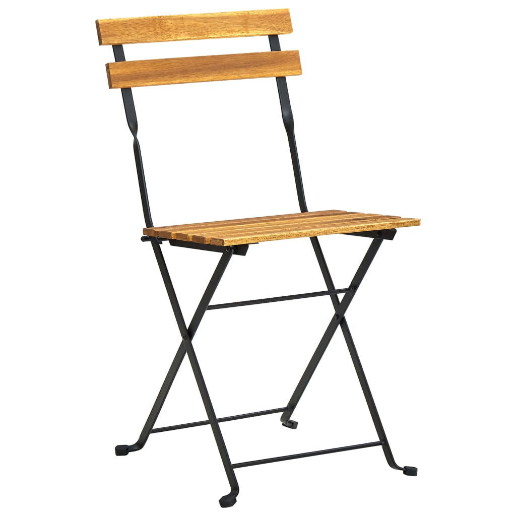 Tuinstoelen 2 st inklapbaar staal en massief acaciahout is nu te koop bij PeponiXL, paradijselijk wonen!