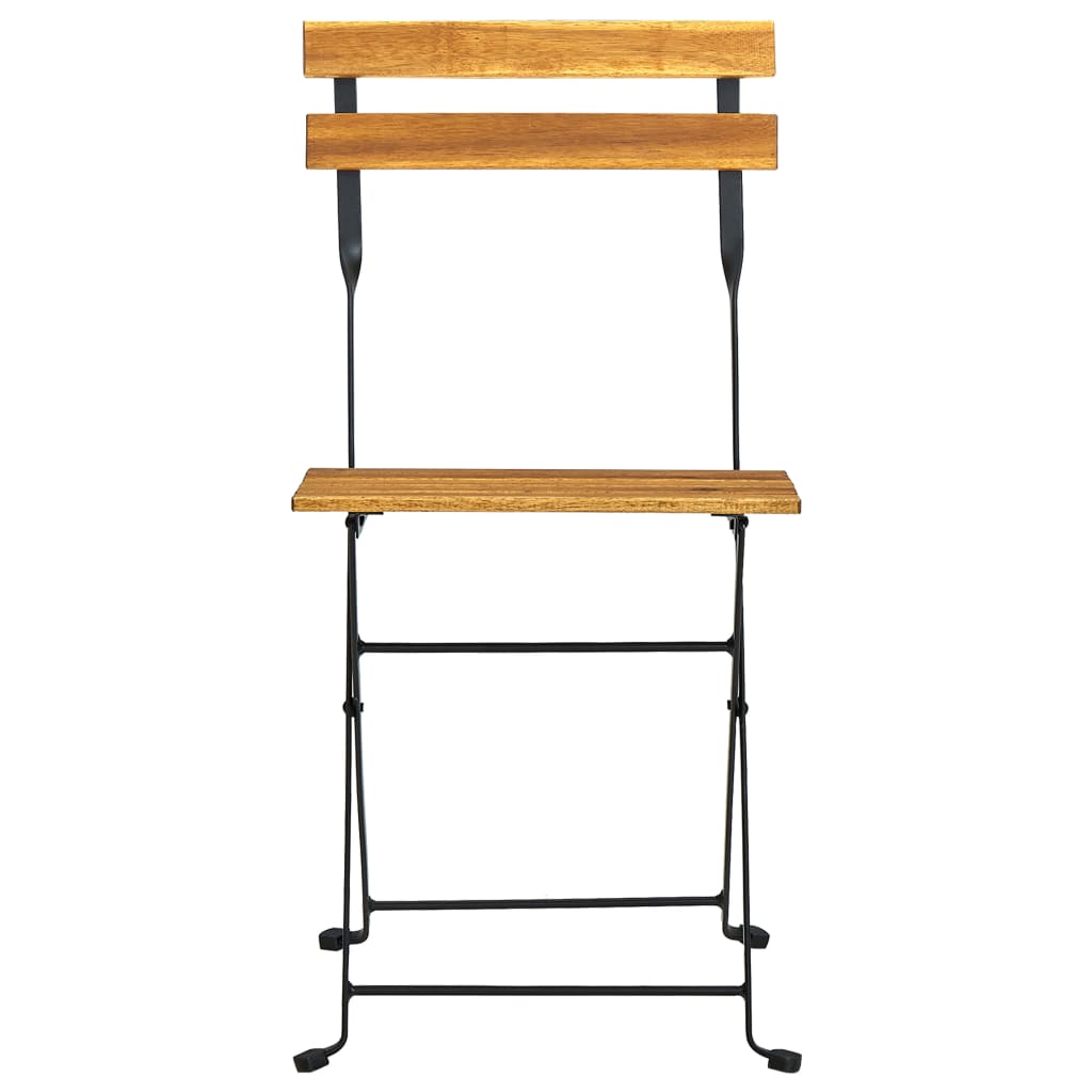 Tuinstoelen 2 st inklapbaar staal en massief acaciahout is nu te koop bij PeponiXL, paradijselijk wonen!
