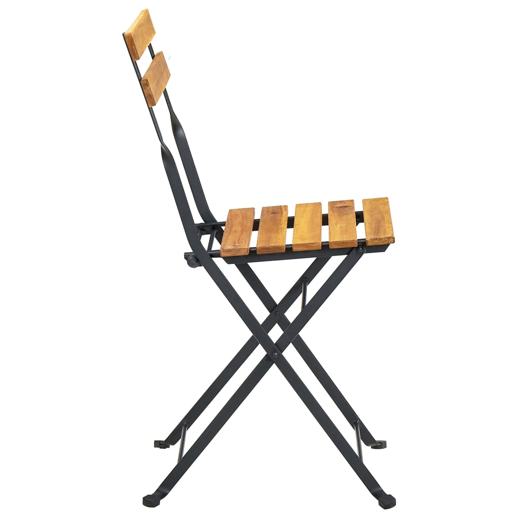 Tuinstoelen 2 st inklapbaar staal en massief acaciahout is nu te koop bij PeponiXL, paradijselijk wonen!