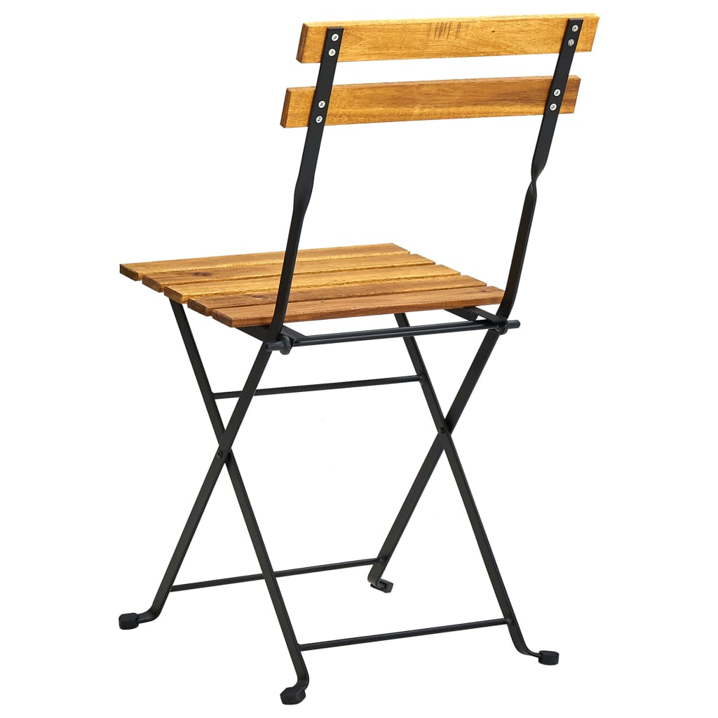 Tuinstoelen 2 st inklapbaar staal en massief acaciahout is nu te koop bij PeponiXL, paradijselijk wonen!
