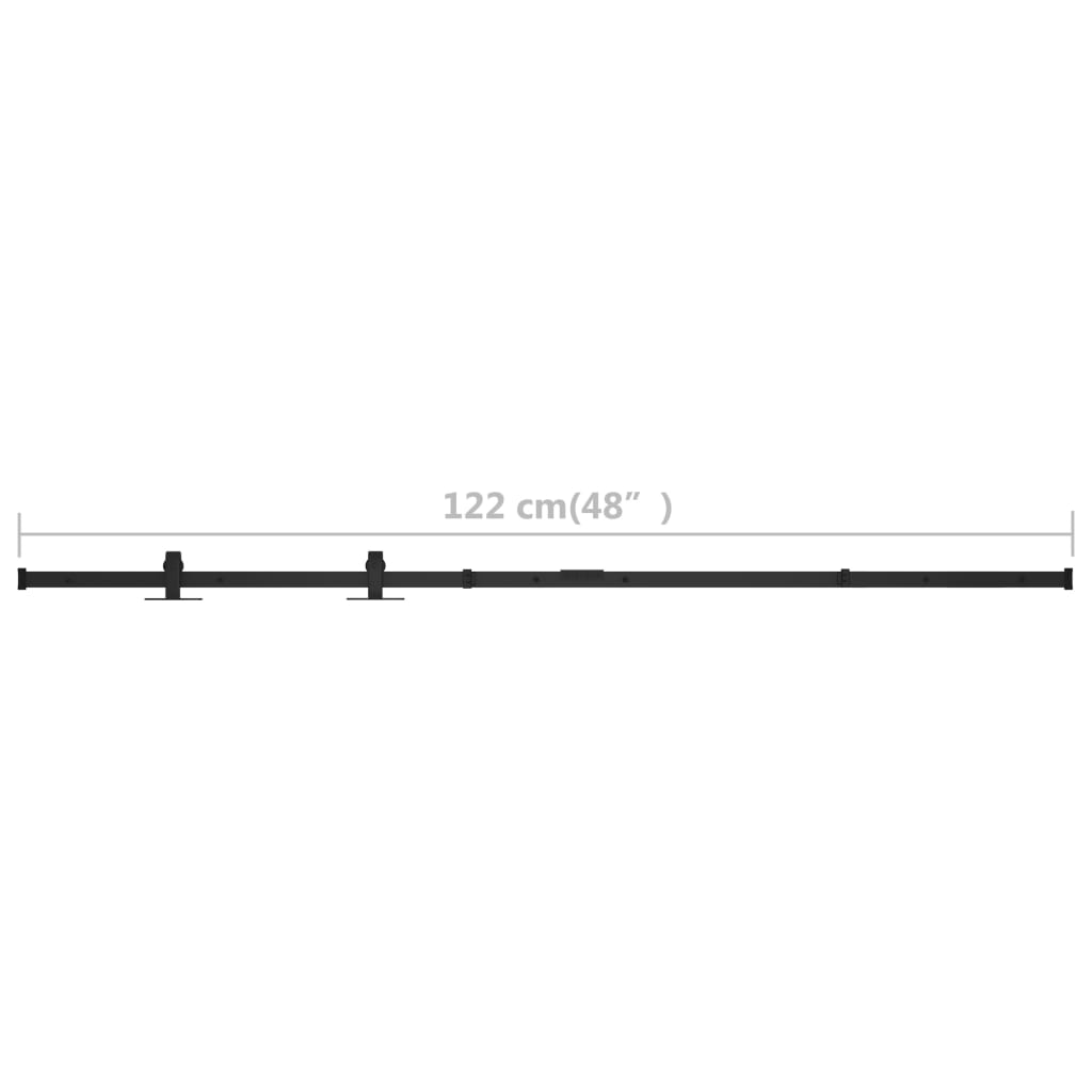 Ophangset voor minischuifdeur 122 cm koolstofstaal is nu te koop bij PeponiXL, paradijselijk wonen!