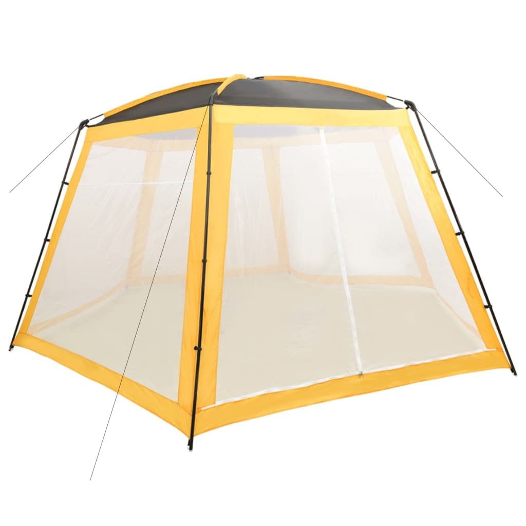 Zwembadtent 590x520x250 cm stof geel is nu te koop bij PeponiXL, paradijselijk wonen!