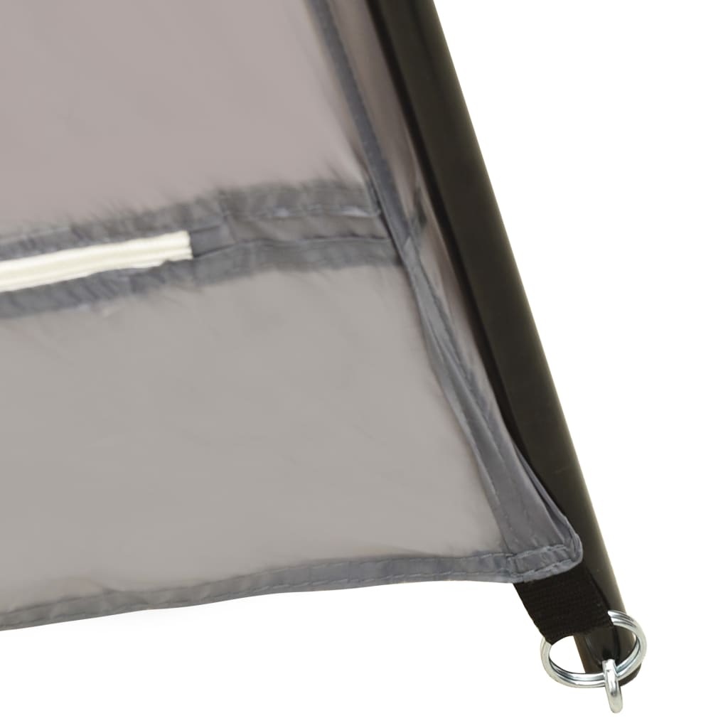 Zwembadtent 590x520x250 cm stof grijs is nu te koop bij PeponiXL, paradijselijk wonen!