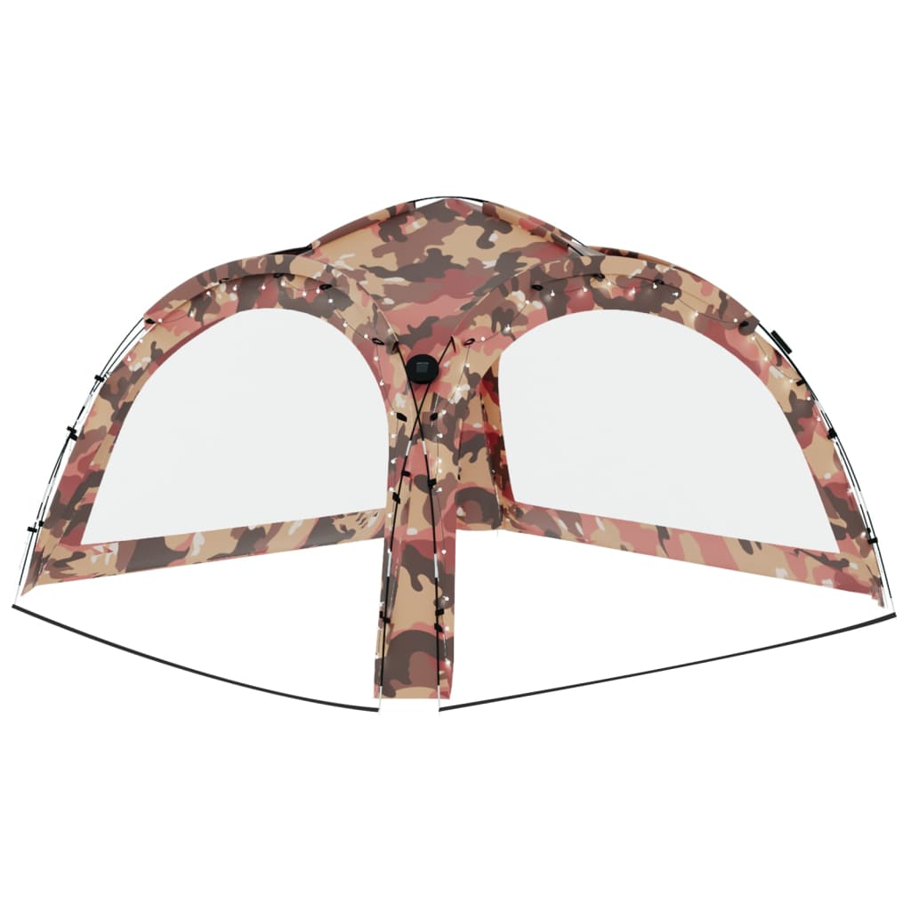 Partytent met LED en 4 zijwanden 3,6x3,6x2,3 m camouflage is nu te koop bij PeponiXL, paradijselijk wonen!