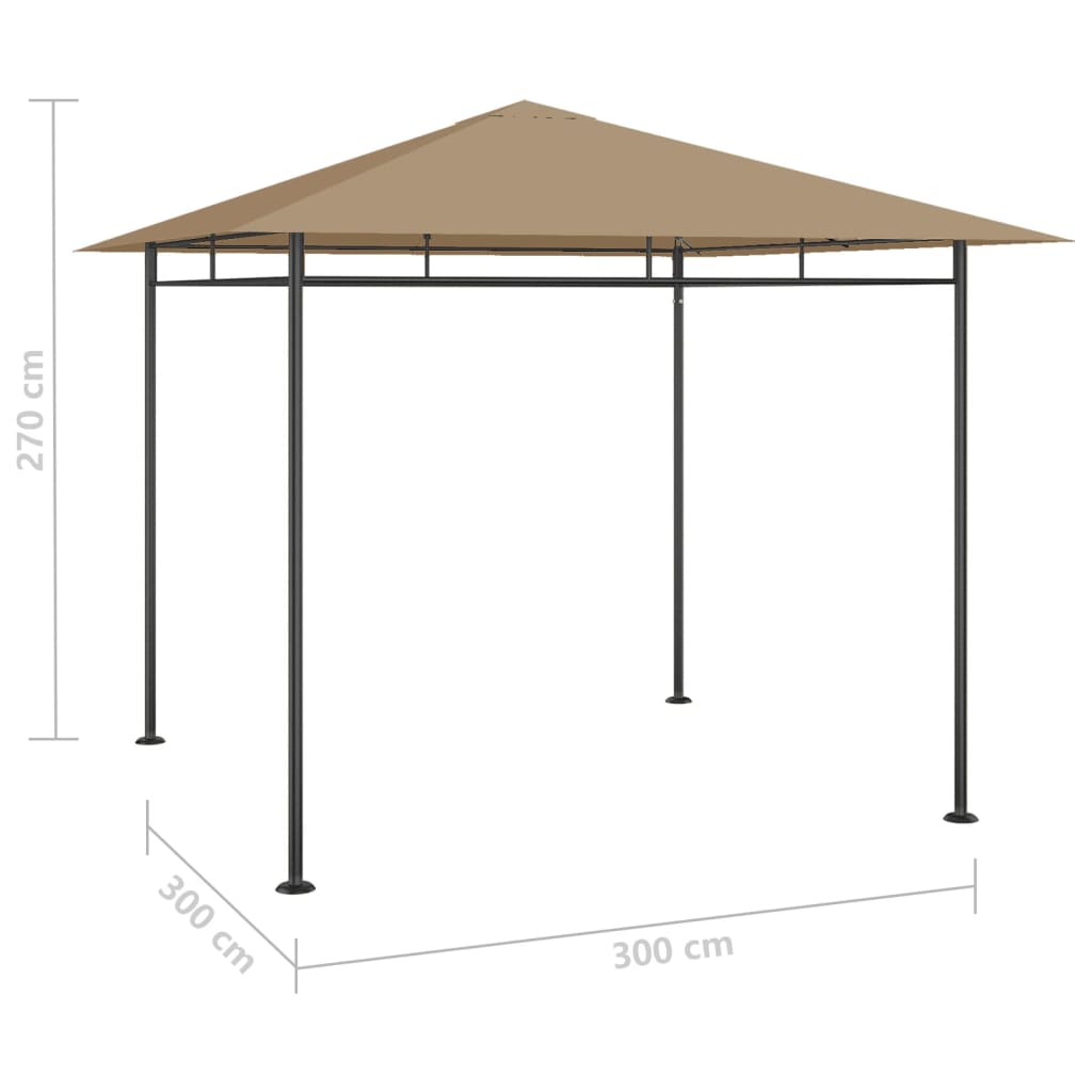 Prieel 180 g/m² 3x3x2,7 m taupe is nu te koop bij PeponiXL, paradijselijk wonen!