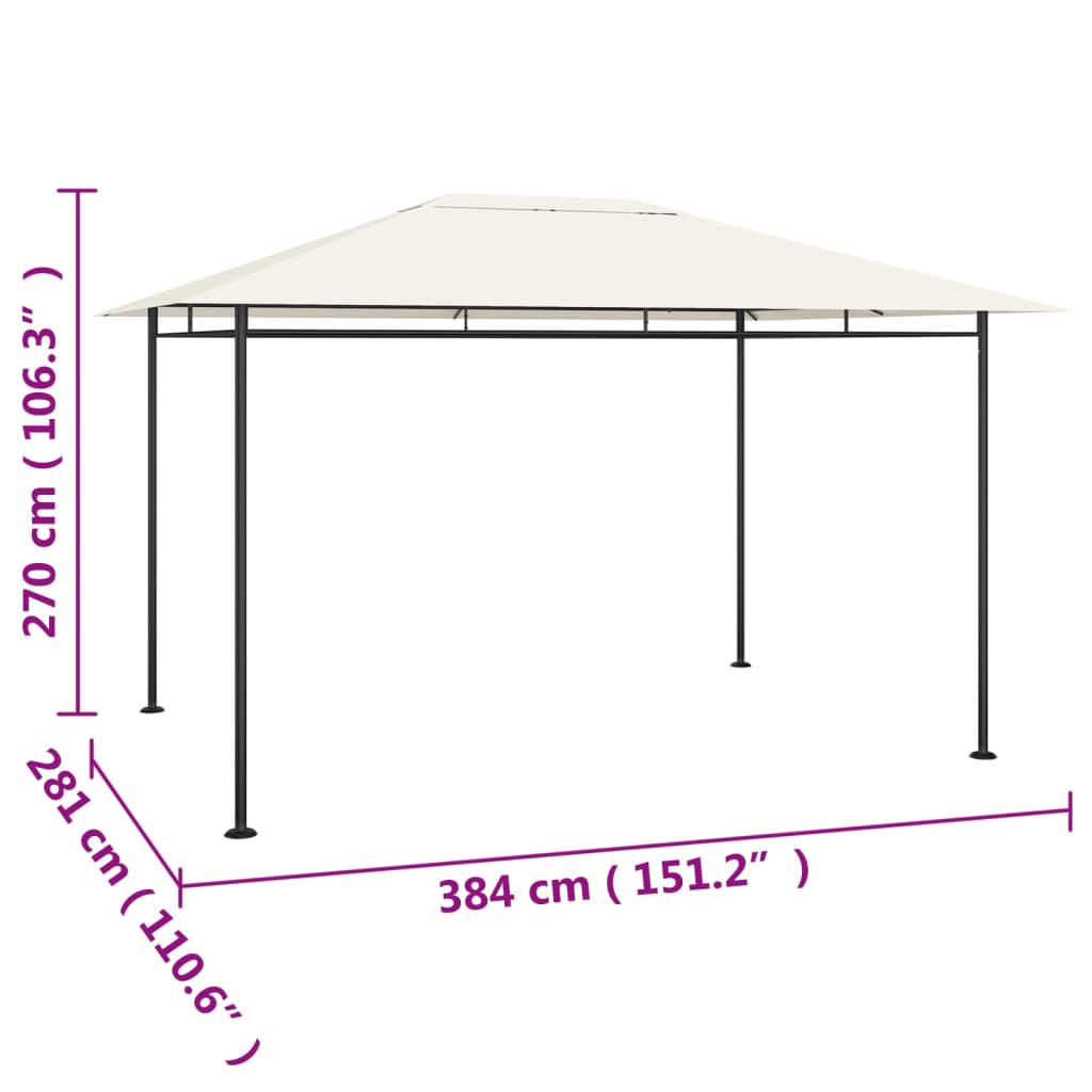 Prieel 180 g/m² 384x281x270 cm crèmekleurig is nu te koop bij PeponiXL, paradijselijk wonen!