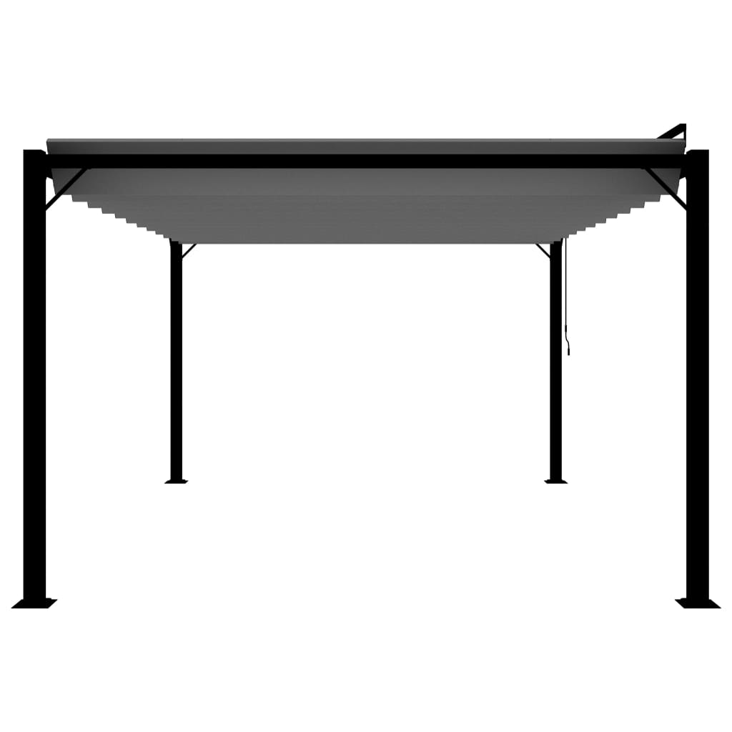 Prieel met lamellendak 3x4 m stof en aluminium antracietkleurig is nu te koop bij PeponiXL, paradijselijk wonen!