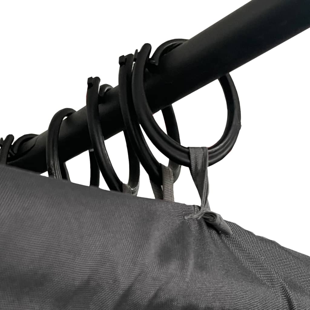 Ligbed 2-persoons met zij- en bovengordijnen antracietkleurig is nu te koop bij PeponiXL, paradijselijk wonen!