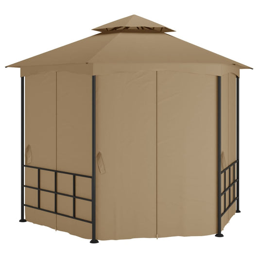 Prieel met zijwanden 3,1x2,7 m taupe is nu te koop bij PeponiXL, paradijselijk wonen!
