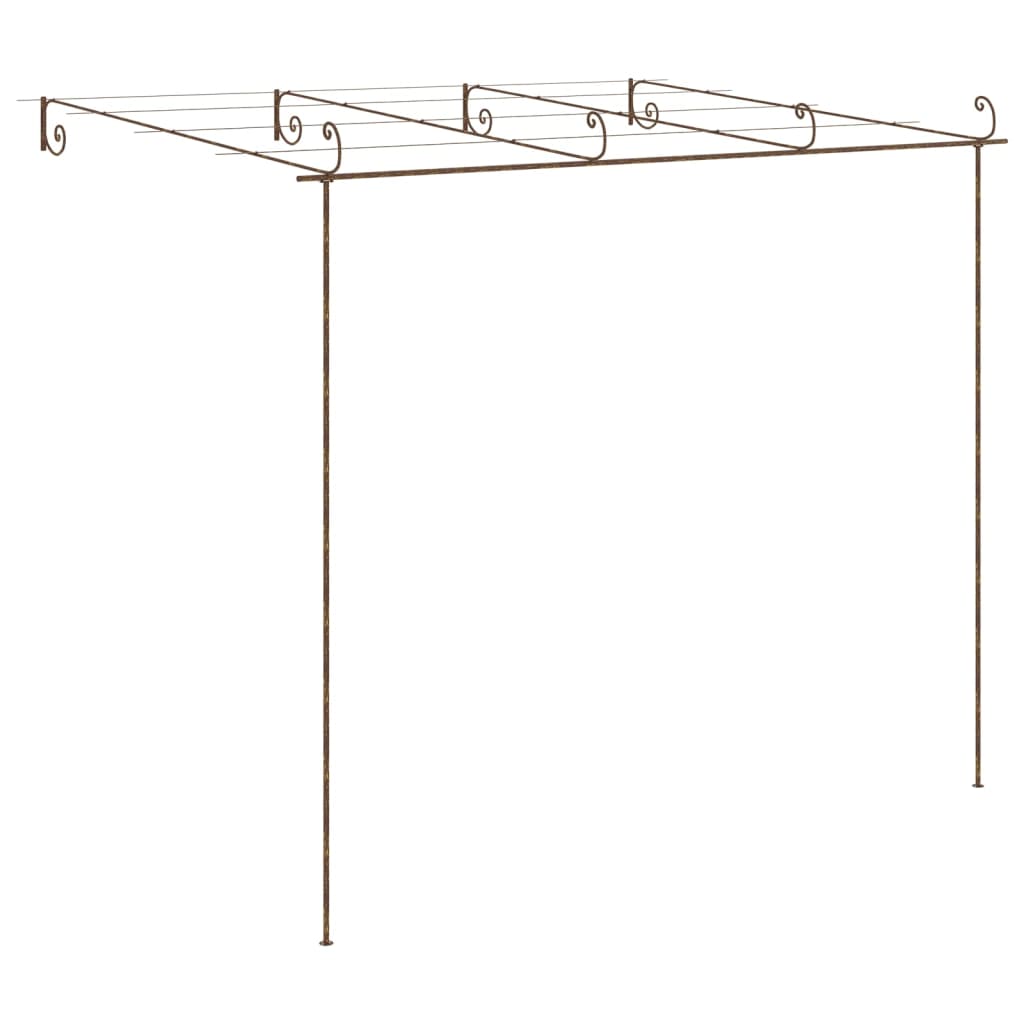 Tuinpergola 4x3x2,5 m ijzer antiekbruin is nu te koop bij PeponiXL, paradijselijk wonen!