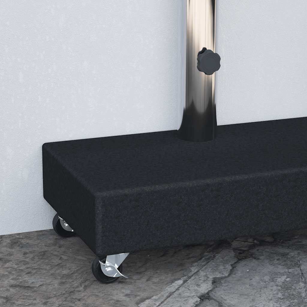 Parasolvoet 45x25x8 cm graniet zwart is nu te koop bij PeponiXL, paradijselijk wonen!