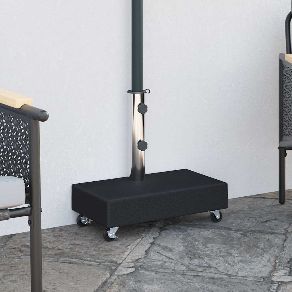 Parasolvoet 45x25x8 cm graniet zwart is nu te koop bij PeponiXL, paradijselijk wonen!