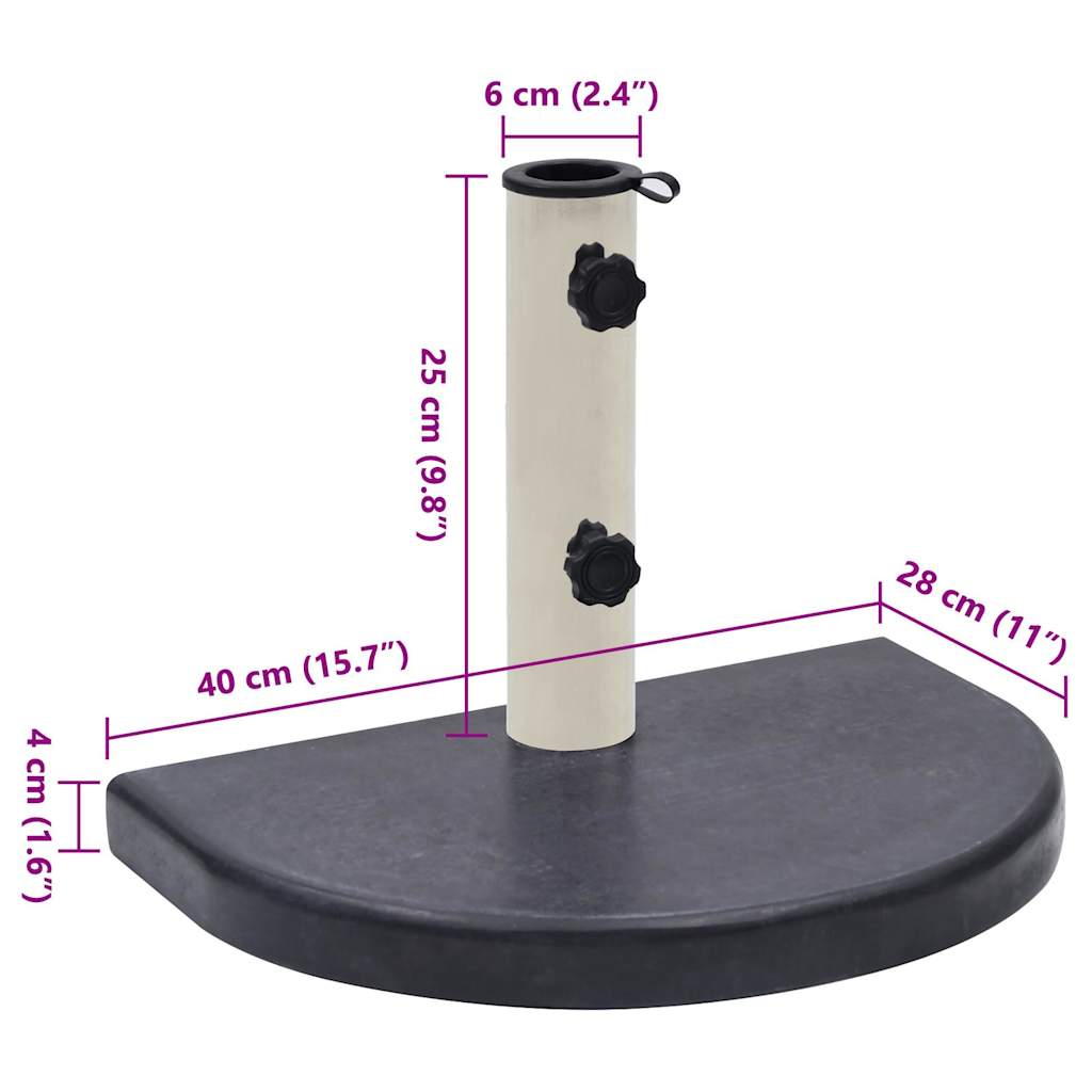 Parasolvoet 40x28x4 cm graniet zwart is nu te koop bij PeponiXL, paradijselijk wonen!