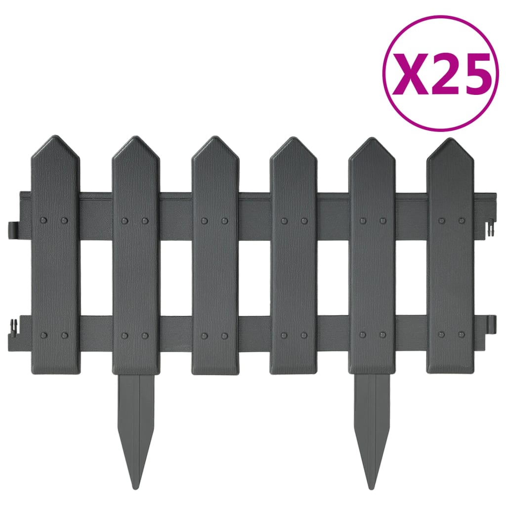 Gazonranden 25 st 10 m PP antracietkleurig is nu te koop bij PeponiXL, paradijselijk wonen!